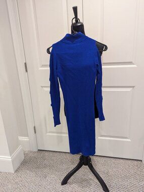 BEBE Royal Blue Sweater Dress Sz XXS